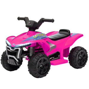English Elm Qaba 6v Battery Powered Kids Atv Ride on Four Wheeler with Music Ages 2 to 6 Pink W2225P249798