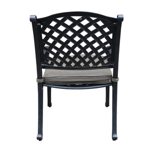 English Elm Cast Aluminum Dining Arm Chair With All-Weather Cushion For Indoor & Outdoor Comfort & Style B010P278352