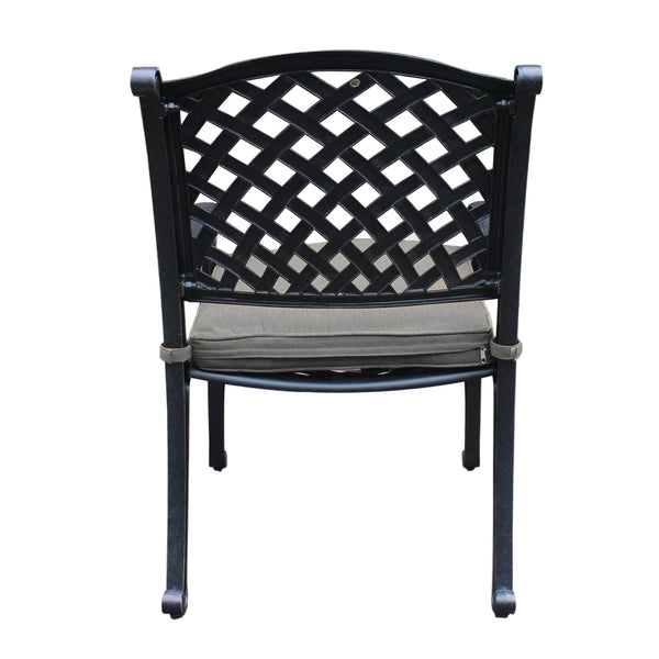 English Elm Cast Aluminum Dining Arm Chair With All-Weather Cushion For Indoor & Outdoor Comfort & Style B010P278352