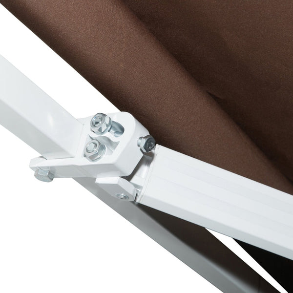 English Elm Outsunny 12' X 8' Retractable Awning - Durable Uv & Water-Resistant Shade For Decks, Yards, & Balconies W2225P174230-GIGA