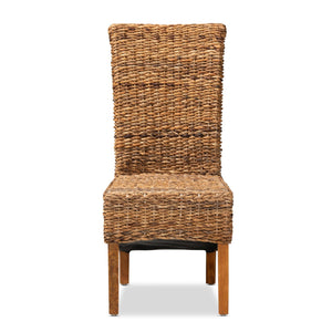 English Elm Modern Rattan Frame Counter Stool with Foam Padded Seat for Bohemian Coastal Kitchens B2750P470038