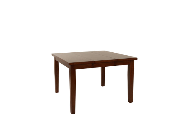 English Elm Dining Rectangle Expandable Dining Table with 18" Leaf Solid Wood Veneer Contemporary Antique Finish, 60" Base Walnut 58 L x 58 W x 8 H B011P207139