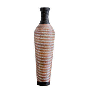English Elm 39.4" Handcrafted Pvc Tall Floor Vase Textured Boho Accent for Entryway or Living Room W2796P446190