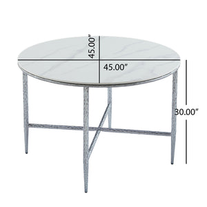English Elm Sintered Stone Square Dining Table with Hand Hammered Iron X Base Artisan Craft Forged Pewter N771P400389Y