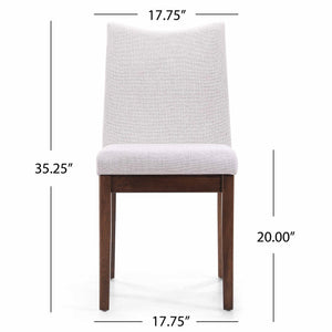 English Elm Christopher Knight Home® - Dining Chair Set Of 2 - Mid-Century Modern Upholstered Seats With Rubberwood Frame For Comfort 59460.00LBE