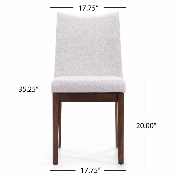 English Elm Christopher Knight Home® - Dining Chair Set Of 2 - Mid-Century Modern Upholstered Seats With Rubberwood Frame For Comfort 59460.00LBE