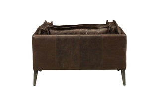 English Elm Porchester Top Grain Leather Accent Chair Distressed Finish with Shelter Arms B2726P411571