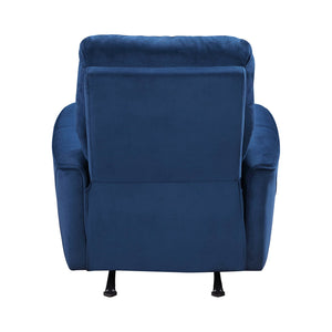 English Elm Modern Artem Power Rocker Recliner Velvet Upholstery with Gentle Rocking, Motorized Comfort and Style Navy 35.5 L x 30 W x 26.5 H B011P204080