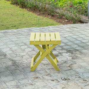 English Elm Seaview Recycled Hdpe Outdoor Folding Side Table Uv Resistant Patio Deck Use Yellow B2745P409722