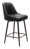 Keppel Swivel Counter Stool Black & Bronze 109973 Zuo Modern