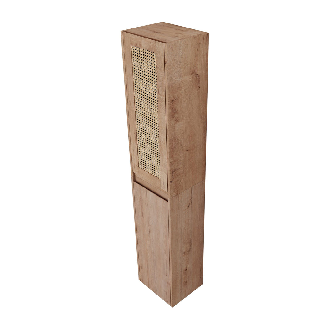 English Elm 12" Bathroom Side Cabinet - Modern Wall-Mounted Design With Soft-Close Doors & Space-Saving Style W999S00340