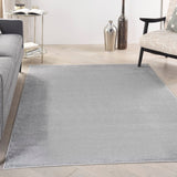 Nourison Essentials NRE01 Machine Made Power-loomed No Border Indoor/Outdoor Outdoor Modern Rug Silver Grey, Silver Grey 100% Polypropylene 99446824950