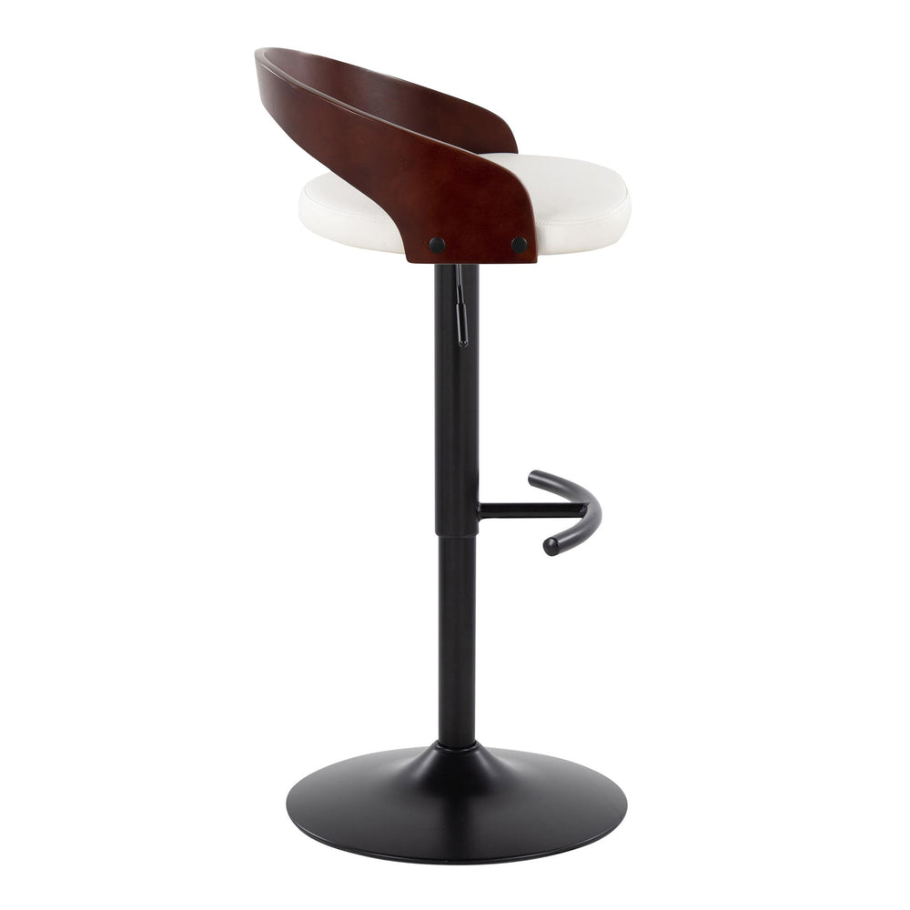 English Elm Adjustable Swivel Barstools Set of 3 Faux Leather Metal Contemporary Kitchen Bar B202S02021