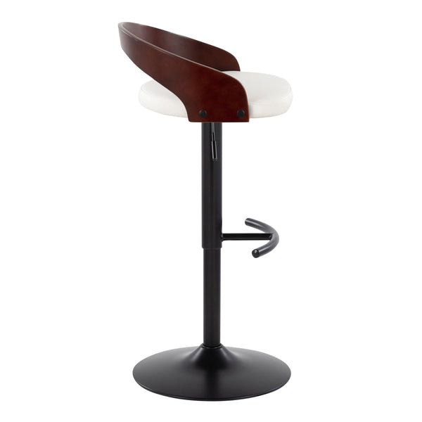 English Elm Adjustable Swivel Barstools Set of 3 Faux Leather Metal Contemporary Kitchen Bar B202S02021