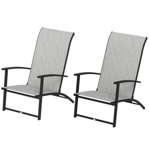 English Elm Outsunny Acacia Wood Patio Rocking Chair Set of 2 with Cushions and Armrests W2225P485609