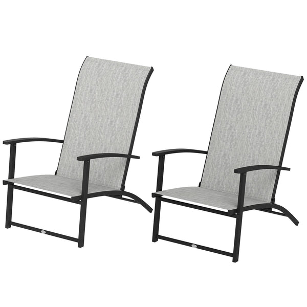 English Elm Outsunny Acacia Wood Patio Rocking Chair Set of 2 with Cushions and Armrests W2225P485609