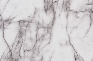 English Elm Modern White and Espresso 5pc Dining Set with Faux Marble Top, Upholstered Faux Leather Chairs, Sleek Finish B011P373217