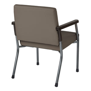 OSP Home Furnishings Bariatric Guest Chair with Reinforced Metal Frame and Pu Arm Pads for Medical Waiting Rooms BC9601-R111