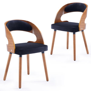 English Elm Swivel Counter Stools Set of 2 Rattan Back Pu Seat Mid Century Wood Frame Kitchen Black T3623P433537