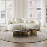 English Elm Ashcroft Furniture - Drake Japandi Style Curvy Boucle Sofa