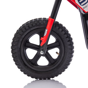 English Elm 24v Kids Electric Motocross Motorcycle 200w Hub Motor Suspension Led Bluetooth Audio Red W1578P225050