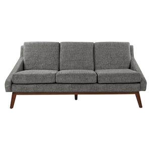 OSP Home Furnishings Mid-century Open Arm Sofa with Coffee Finish Wood Legs and Plush Upholstered Cushions SL4433R-MC4