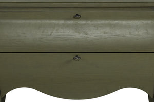English Elm Bombe Chest of Drawers Hickory Veneer Old World Silhouette for Bedroom or Hallway B2699P439929