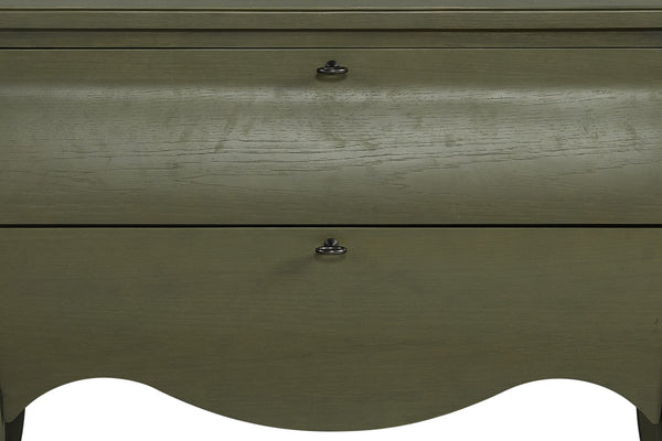 English Elm Bombe Chest of Drawers Hickory Veneer Old World Silhouette for Bedroom or Hallway B2699P439929