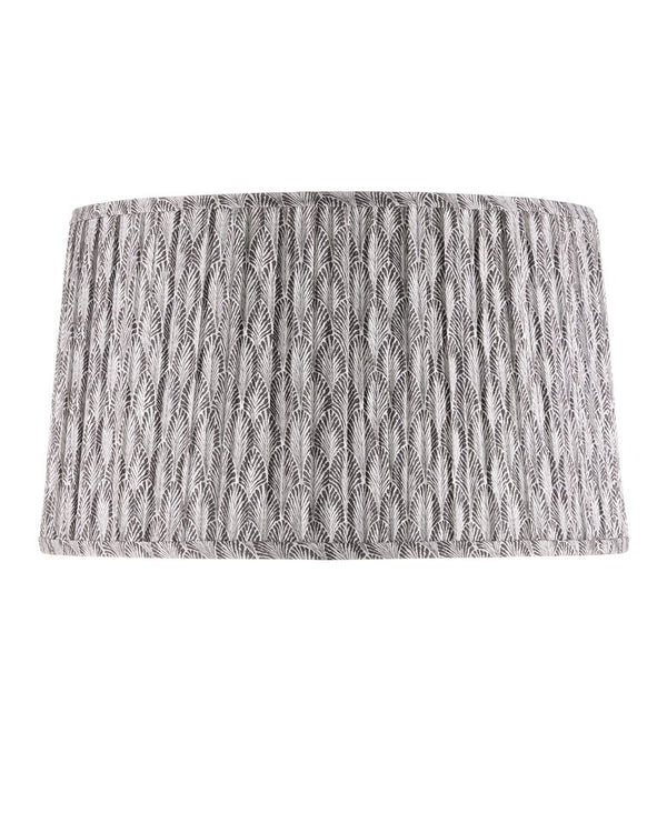 Currey & Company Plume Elegant Gray Pleated Lamp Shade - Unique Fan-like Design By Lacefield Designs For Chic Spaces Gray Cotton 0900-6005-currey-company