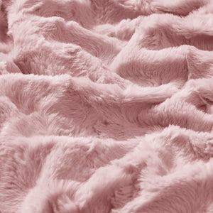 English Elm 1PC Luxe 108x90 Faux Fur Blanket with Serengeti Face and Mink Back for Cozy Plush Comfort Blush 8.86 L x 14.17 W x 7.48 H B035P341151