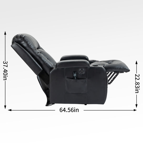 English Elm Infinite Power Lift Recliner with Massage Heat Usb Port and Cup Holders for Elderly W1803S00056