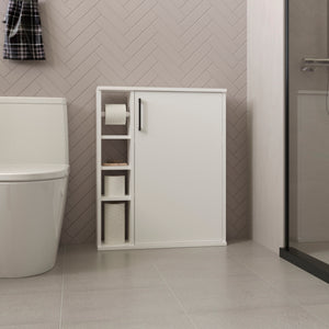 English Elm Medicine Cabinet White 1 Door 7 Shelves – Engineered Wood Bathroom Storage, Durable Sleek Design B097P369426
