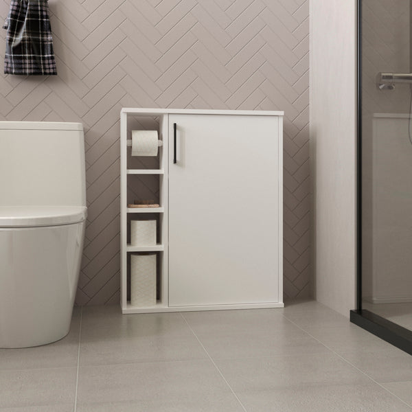 English Elm Medicine Cabinet White 1 Door 7 Shelves – Engineered Wood Bathroom Storage, Durable Sleek Design B097P369426