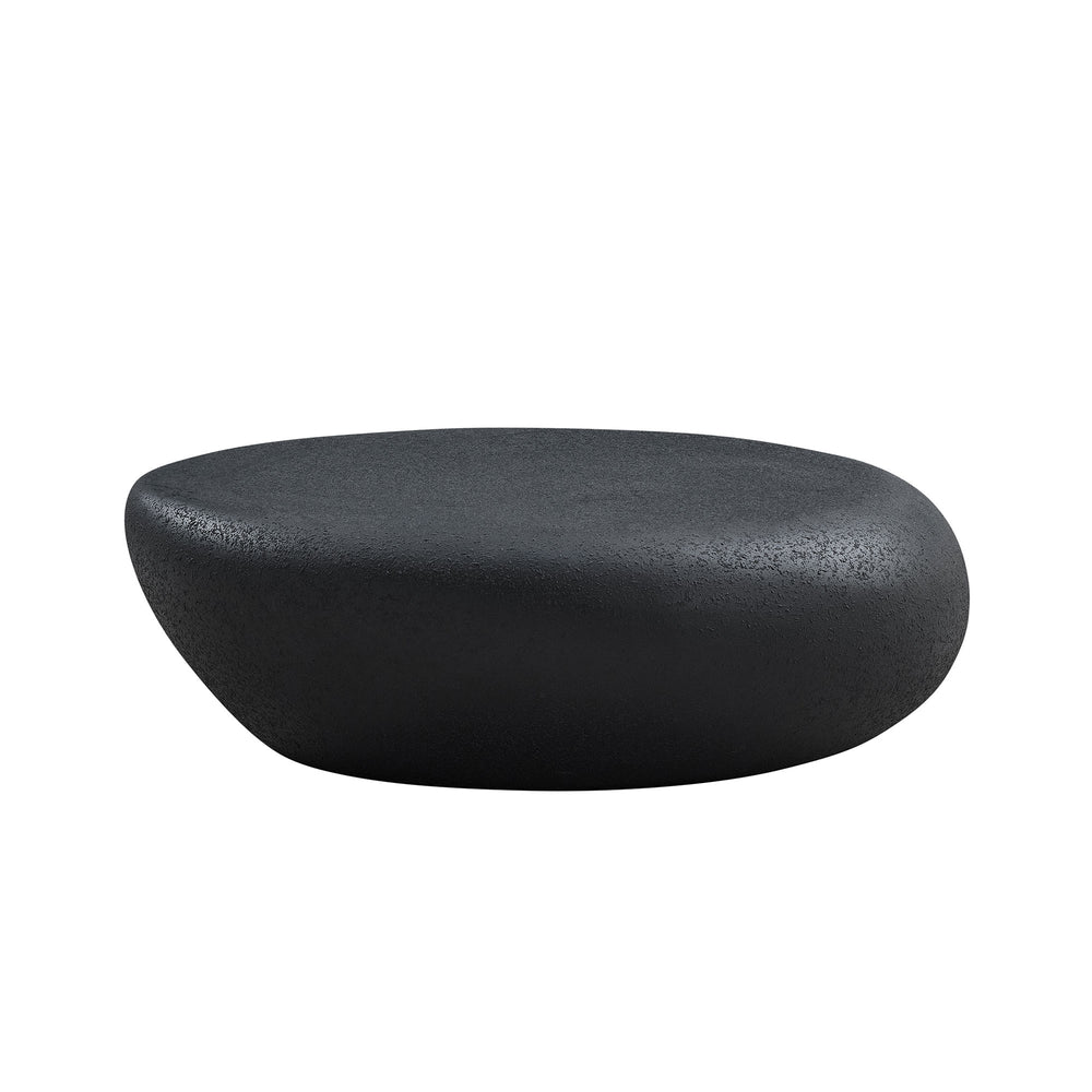 English Elm 43.31''fiberglass Organic Rock Shape Coffee Table Sculptural Matte Finish Living Room Accent W2582P427014