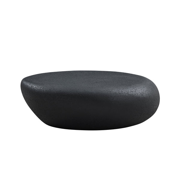 English Elm 43.31''fiberglass Organic Rock Shape Coffee Table Sculptural Matte Finish Living Room Accent W2582P427014