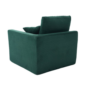 English Elm UNITED Cloud Couch Modular Sectional Sofa with Corduroy Cover, Ergonomic 2-Seater, No Assembly Needed Emerald W1568P371119