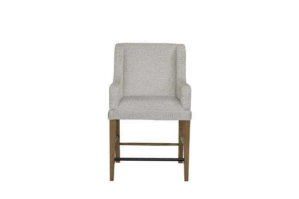 English Elm Upholstered Chair with Hickory Veneer Cashew Finish, Polyester Fabric Comfort, Stylish Backrest Almond 35.5 L x 26.25 W x 29 H B2699P383852