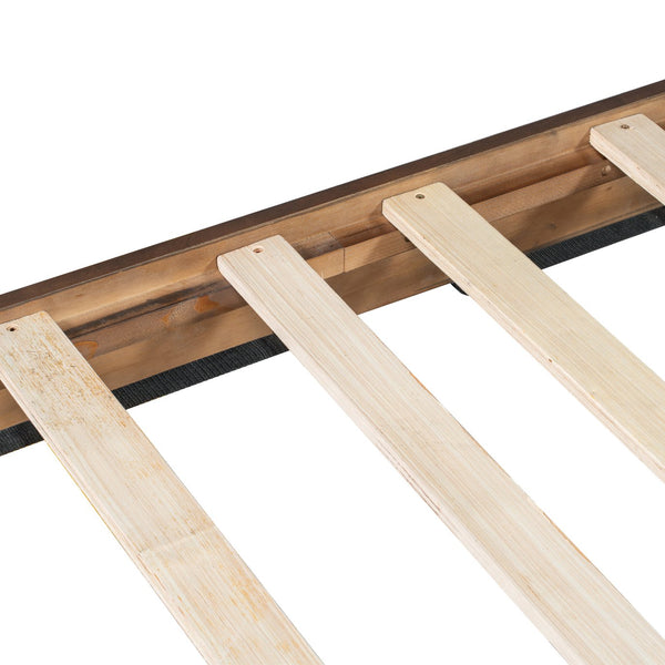 English Elm Christopher Knight Home® - Premium Pine Wood King Bed Frame - Mid-Century Modern Design With Upholstered Headboard & Unique Colors N770P345989D_N770P345990D