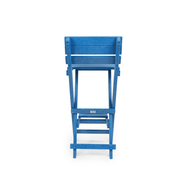 English Elm Harbor Point Recycled Hdpe Outdoor Folding Bar Stool Patio Deck All Season Seating Blue B2745P409654