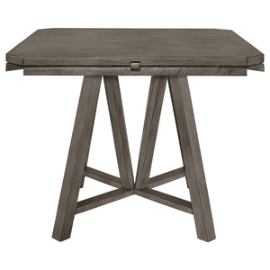 English Elm Grand Grand Prarie Barn Grey Counter Height Table with Transforming Top, Solid Hardwood, Drop Leaves for Flexible Dining and Entertaining B062S00962