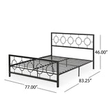 Christopher Knight Home® - Noble House - Francoise Modern Iron King Bed Frame