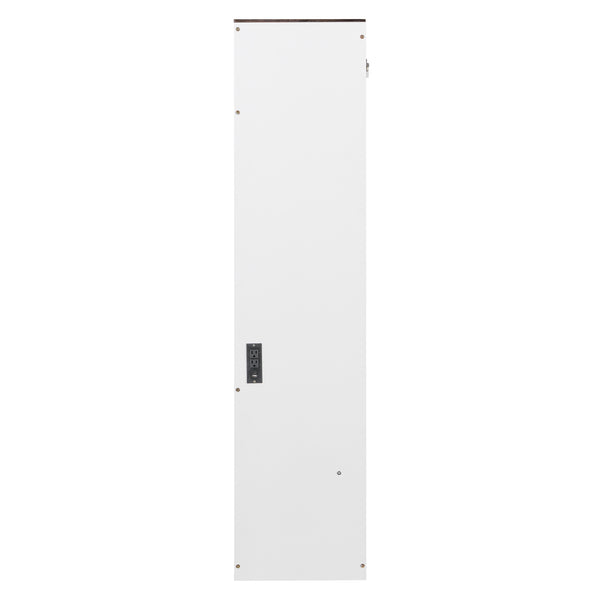 English Elm Queen Murphy Wall Bed with Usb Ports Space Saving Cabinet for Guest or Home Office White LP000385AAK