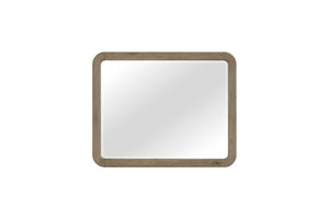English Elm English Knotty Oak Frame Landscape Wall Mirror with Rounded Corners for Bedroom Decor B2699P437953
