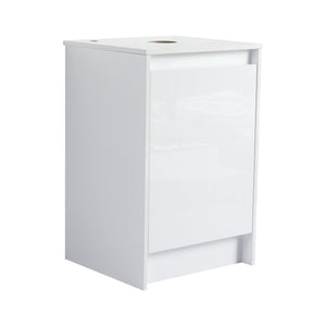 English Elm 20" Freestanding Vanity with Ceramic Sink Soft Close Storage Glossy White Bath W999S00386