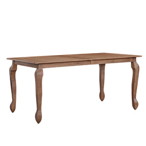 English Elm Christopher Knight Home® - EXT. EXT. DINING TABLE with French Country Cabriole Legs, Butterfly Leaf Expandable Rustic Chic 79.65" Walnut N771P355876T