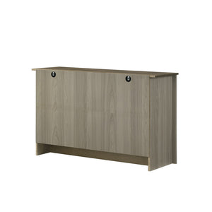 English Elm Gray Oak Finish Cabinet With Shelves & Doors - Stylish Storage Solution For Home & Office Spaces B016P408728