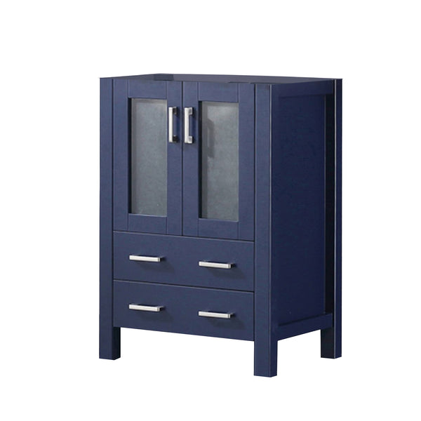 English Elm Navy Solid Wood Bath Vanity 24" W x 18.25" D with Soft-Close Drawers, Fully Assembled Storage Cabinet B2731P260414