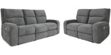 Parker House Polaris - Bizmark Grey Power Reclining Sofa And Loveseat Grey 100% Polyester (W) Mpol-32ph-big