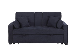English Elm Cody Woven Fabric Sleeper Loveseat with Charging Console and Pocket Coil Support B061S00958