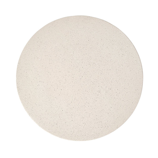 English Elm U_style Hourglass Mgo Concrete Outdoor Accent Table Sculptural Stone Texture Patio Decor Beige N711P422067K